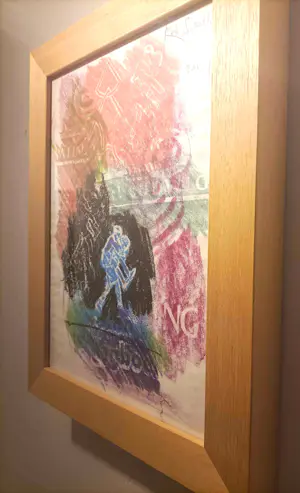 Rob Scholte - z.t. vetkrijt op papier in houtenlijst kopen? Bied vanaf 50!