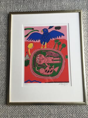 Corneille - 2 STUKS “Le chat bleu” Huit chats 4 /“oiseau bleu” Huit chats 1 kopen? Bied vanaf 299!