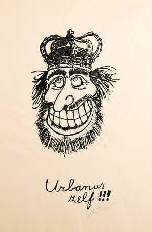 Willy Linthout - Zeefdruk, Urbanus zelf!!! verkocht voor € 50!