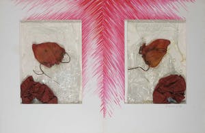 Jan-Karel van Stekelenburg - Assemblage, Rode oortjes - Ingelijst kopen? Bied vanaf 1!