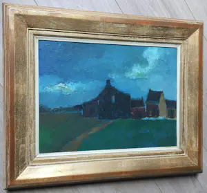 Toon Hermans - Dorp in de nacht, olieverf op doek (zeer mooi ingelijst) kopen? Bied vanaf 1695!