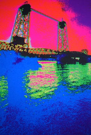 Henk van der Vet - De Hefbrug Rotterdam - 1987 kopen? Bied vanaf 50!