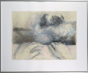 Connie Koning-van Dam - Pastelkrijt, Afstand - Ingelijst kopen? Bied vanaf 20!