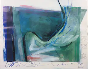Niet of onleesbaar gesigneerd - Offset, Abstracte compositie - Ingelijst kopen? Bied vanaf 1!