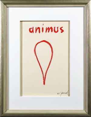 A.R. Penck - Zeldzame, handgesigneerde litho, Animus verkocht voor € 1!