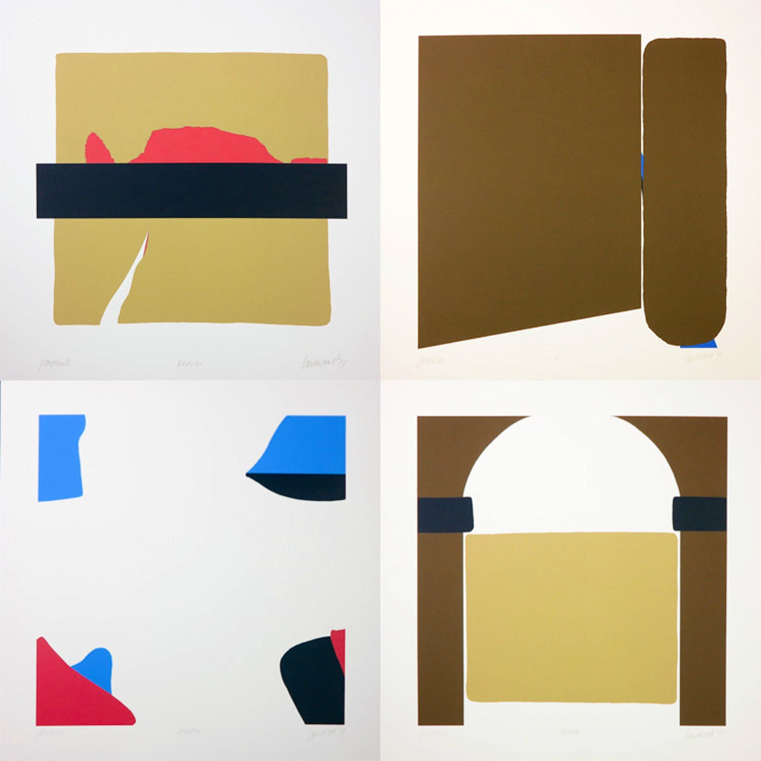 Hans Landsaat - Map met vier handgesigneerde zeefdrukken, Franz K.2 verkocht voor € 80!