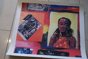 Peter Klashorst - afrikaans meisje / picasso kopen? Bied vanaf 49!