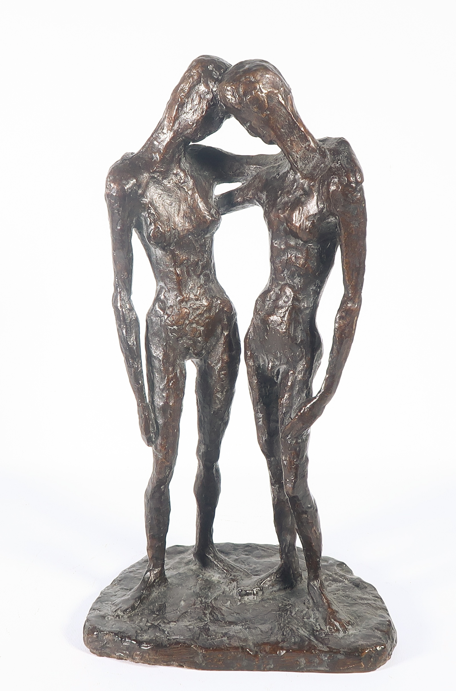 Wessel Couzijn - Bronzen beeld, Adam en Eva kopen? Bied vanaf 1200!