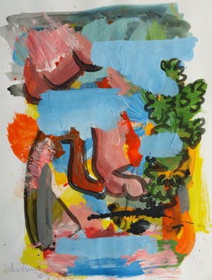 Peter Klashorst - Acrylverf op papier – Abstract 8 – 47,5 x 36 cm - 2016 kopen? Bied vanaf 35!