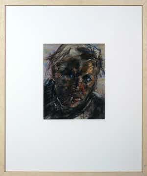 Wim Steijn - Pasteltekening, Portret - Ingelijst verkocht voor € 60!