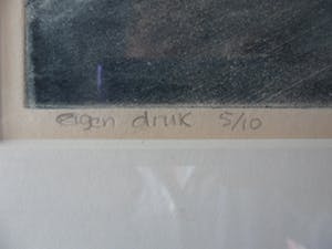 Gerard van Kerkhof - Ingekleurde ets. Titel, " Service ". kopen? Bied vanaf 20!