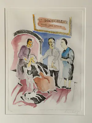 Lucebert - Het Doktersbezoek naar Jan Steen kopen? Bied vanaf 325!