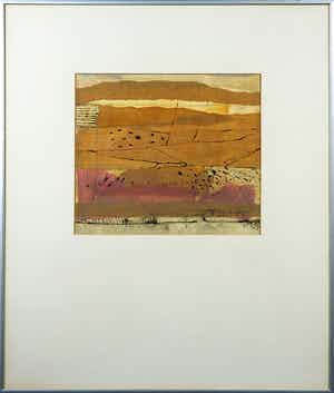 Niet of onleesbaar gesigneerd - Collage, Zonder titel - Ingelijst verkocht voor € 1!