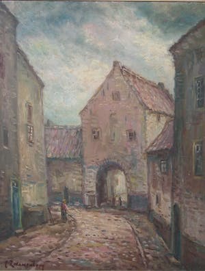 Niet of onleesbaar gesigneerd - Stadsgezicht - gesigneerd L. Zwanenberg kopen? Bied vanaf 1!