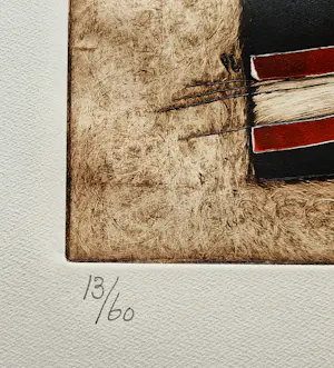 Adriaan Nette - kleuren ets & aquatint op dik papier uit 1975 - gesigneerd - oplage 13/60 - kopen? Bied vanaf 35!