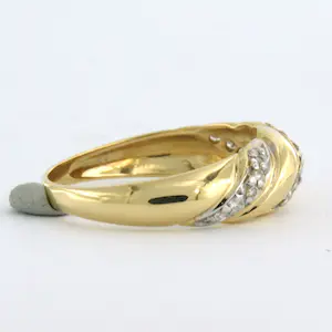 18k bicolor gouden ring met briljant geslepen diamanten tot. 0,20ct - G/H - SI kopen? Bied vanaf 285!