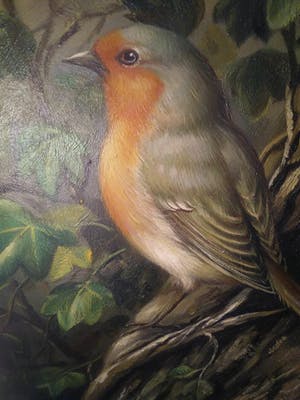 Niet of onleesbaar gesigneerd - Stilleven van 2 koolmezen in Grote lijst kopen? Bied vanaf 10!