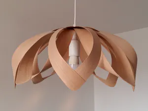 Niet of onleesbaar gesigneerd - Design houten hanglamp kopen? Bied vanaf 1!