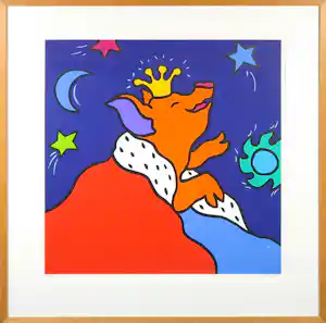 Shunyam - Zeefdruk, My Favourite Star - Ingelijst verkauft für € 50!