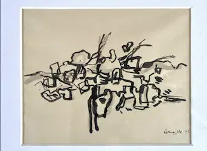 Corneille - ‘Zeer vroeg werk; gouache met Oost-Indische inkt. kopen? Bied vanaf 1350!