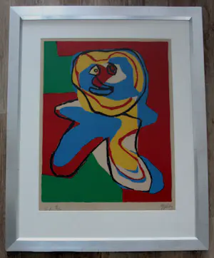 Karel Appel - Ingelijste litho: L'homme souriant - 1969 kopen? Bied vanaf 1199!