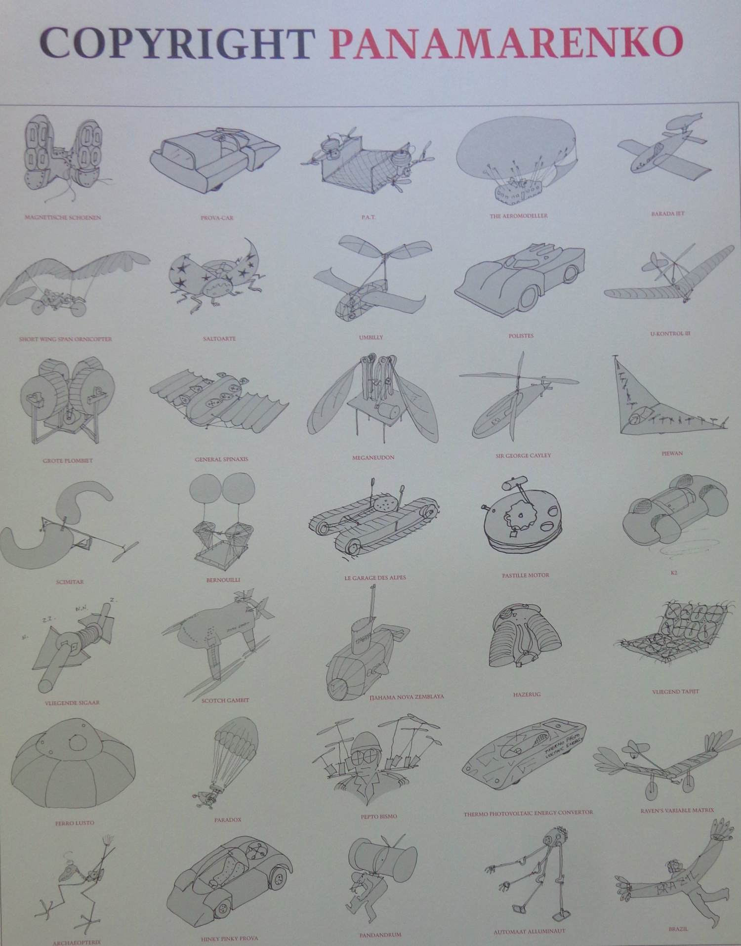 Panamarenko - COPYRIGHT PANAMARENKO / AFFICHE / KLEUROFFSET / 80x60cm / 2005 kopen? Bied vanaf 50!