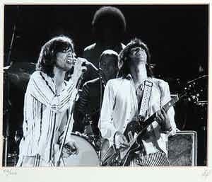 Niet of onleesbaar gesigneerd - Foto, uitgegeven door Studio Limited Edition, The Rolling stones verkocht voor € 1!