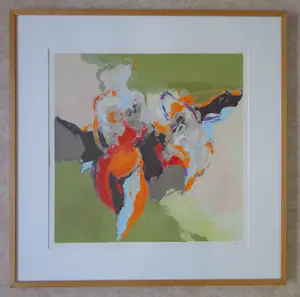 Peter Munnik - ZONDER TITEL / KLEURZEEFDRUK / 88x88cm / KADER / SIG kopen? Bied vanaf 45!