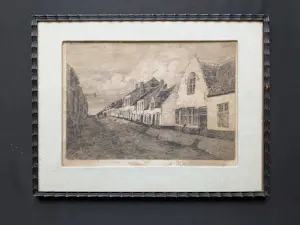 Omer Coppens - lot van twee etsen Brugge - beide E.A. - ingekaderd kopen? Bied vanaf 20!