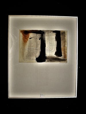 Ad van Turnhout - Intrigerend 1988 Abstract Sepia Aquarel "City Scape" gesigneerd kopen? Bied vanaf 20!