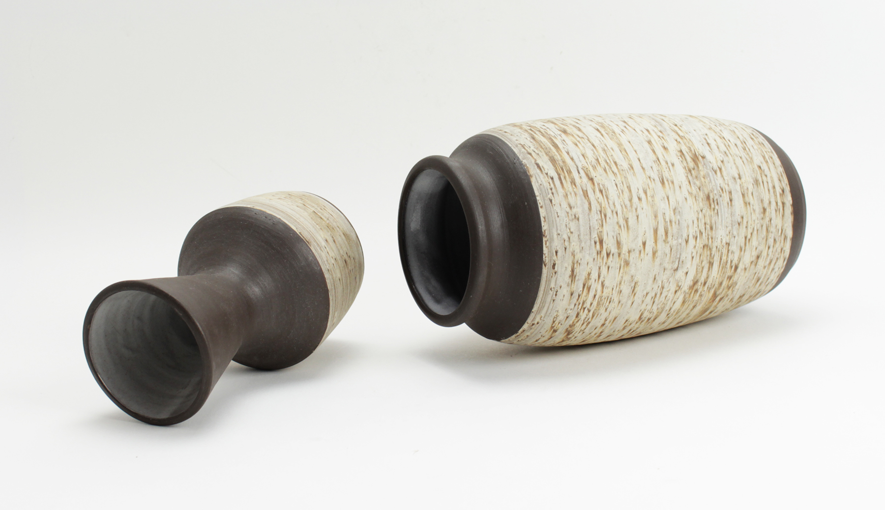 Potterie Ravelli - 2 'Berkenbast' vazen kopen? Bied vanaf 10!