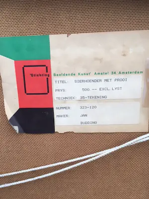 Jan Budding - Sierhoender met prooi kopen? Bied vanaf 175!