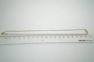54 - Sierlijk en fijn 14 krt geel gouden gourmette collier - met 0.04ct diamant kopen? Bied vanaf 155!