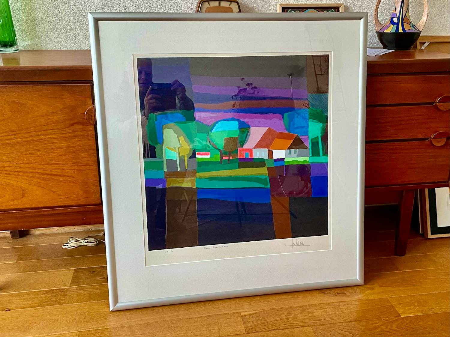 Ton Schulten - Boerenhoeve Nr. 115 - originele zeefdruk - ingelijst kopen? Bied vanaf 350!