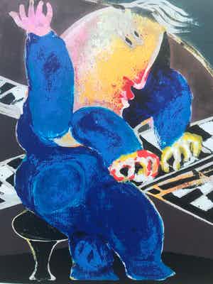Juan Garcia Ripolles - Zeefdruk, Pianista verkocht voor € 100!