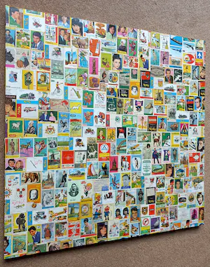 Rob Scholte - Lucifer in paradise, originele collage op paneel (61 x 61, handgesigneerd) kopen? Bied vanaf 350!