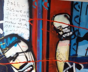Herman Brood - schilderij, Patty , 115x 90 cm, HB-M certificaat kopen? Bied vanaf 3900!