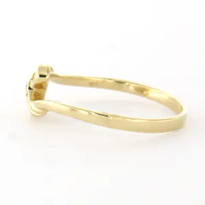 14k geelgouden ring met briljant geslepen diamant tot. 0.02ct – F/G - VS/SI kopen? Bied vanaf 180!