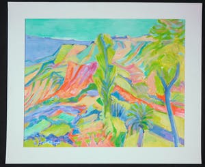 Joe Wols - Acryl op papier, Berglandschap kopen? Bied vanaf 1!