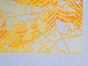 Hector Saunier - Grote, in 1970 gemaakte Epr. d'Art. reliëf kleuren Ets 'Contemplado' kopen? Bied vanaf 55!