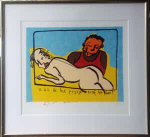 Herman Brood - Zal ik het prijsje eraf halen? (mooi gelijst!) verkocht voor € 299!