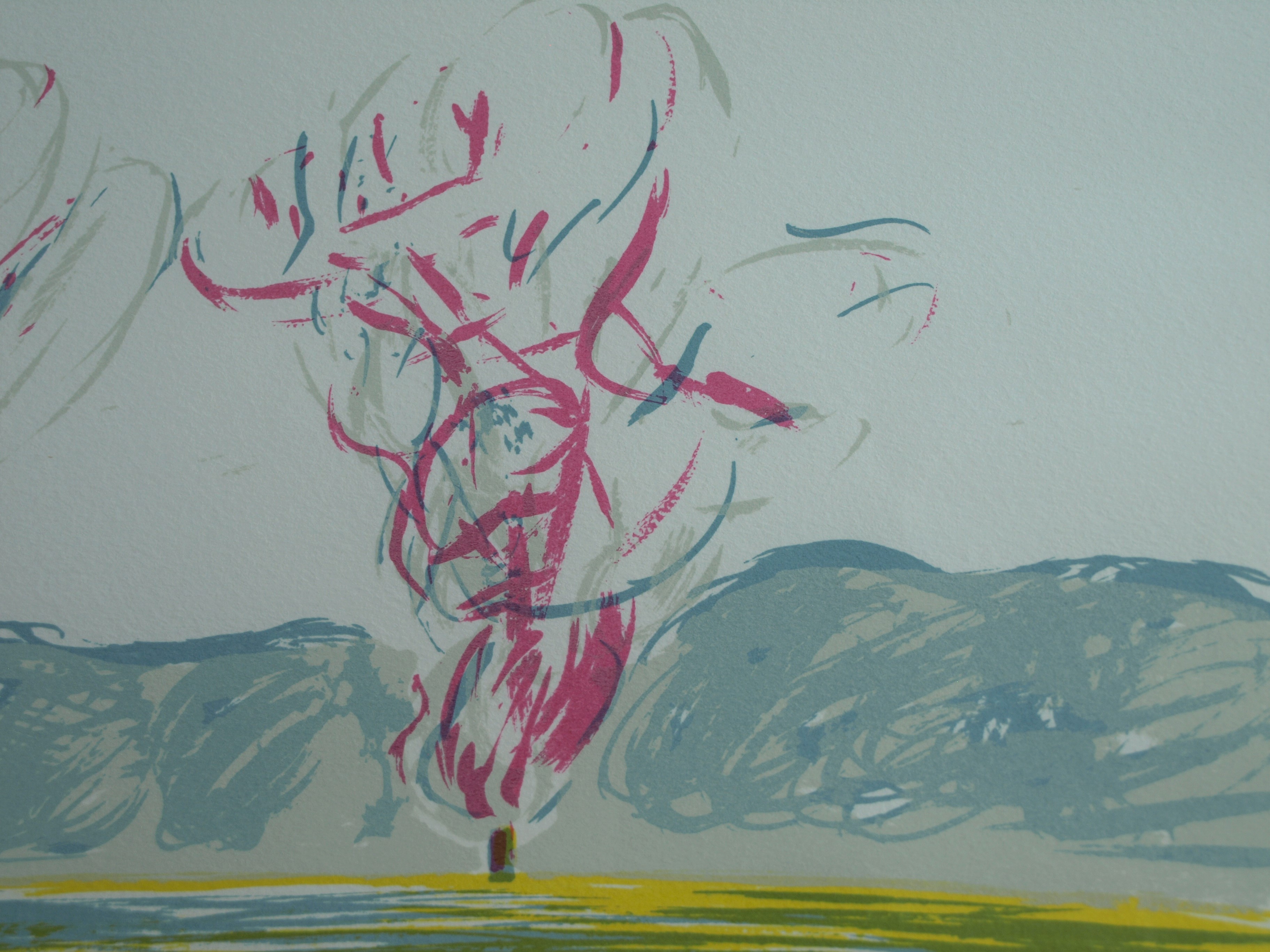 Frank Daalder - Zeefdruk , Drie bomen – gesigneerd & ingelijst - 1977  kopen? Bied vanaf 1!