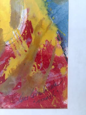 Hans Cornel - "Smasch" - Gemengde techniek, Ingelijst kopen? Bied vanaf 25!