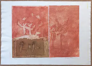 Jan Montyn - Werelden, aquatint ets (kleine oplage) kopen? Bied vanaf 50!