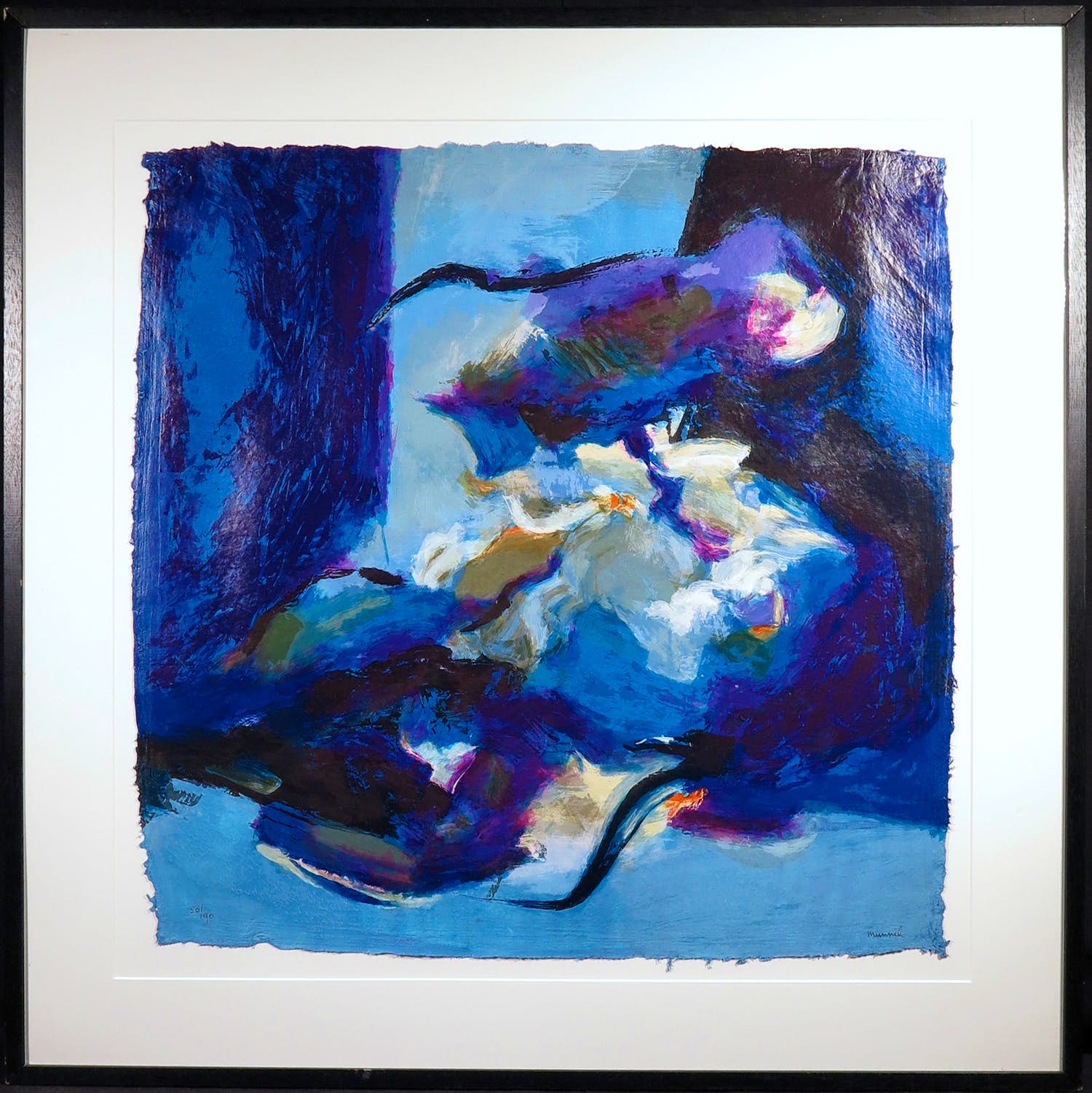 Peter Munnik - Zeefdruk, Z.T. Blauw (Groot) verkocht voor € 50!
