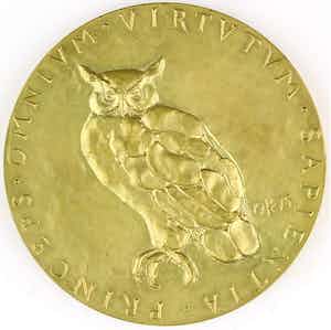 Ek van Zanten - Bronzen penning: Leidse Universiteit, 1974 verkocht voor € 60!