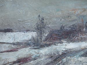 Harry Balm - Winterlandschap - Olieverf op doek kopen? Bied vanaf 1!