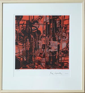 Rob Scholte - Collage flessen | Mis en bouteille dans Noscaves | Nieuw ingelijst kopen? Bied vanaf 95!