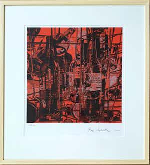 Rob Scholte - Collage flessen | Mis en bouteille dans Noscaves | Nieuw ingelijst verkocht voor € 95!