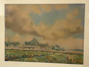 Ad Blok van der Velden - Schilderij van Texelse boerderij kopen? Bied vanaf 500!